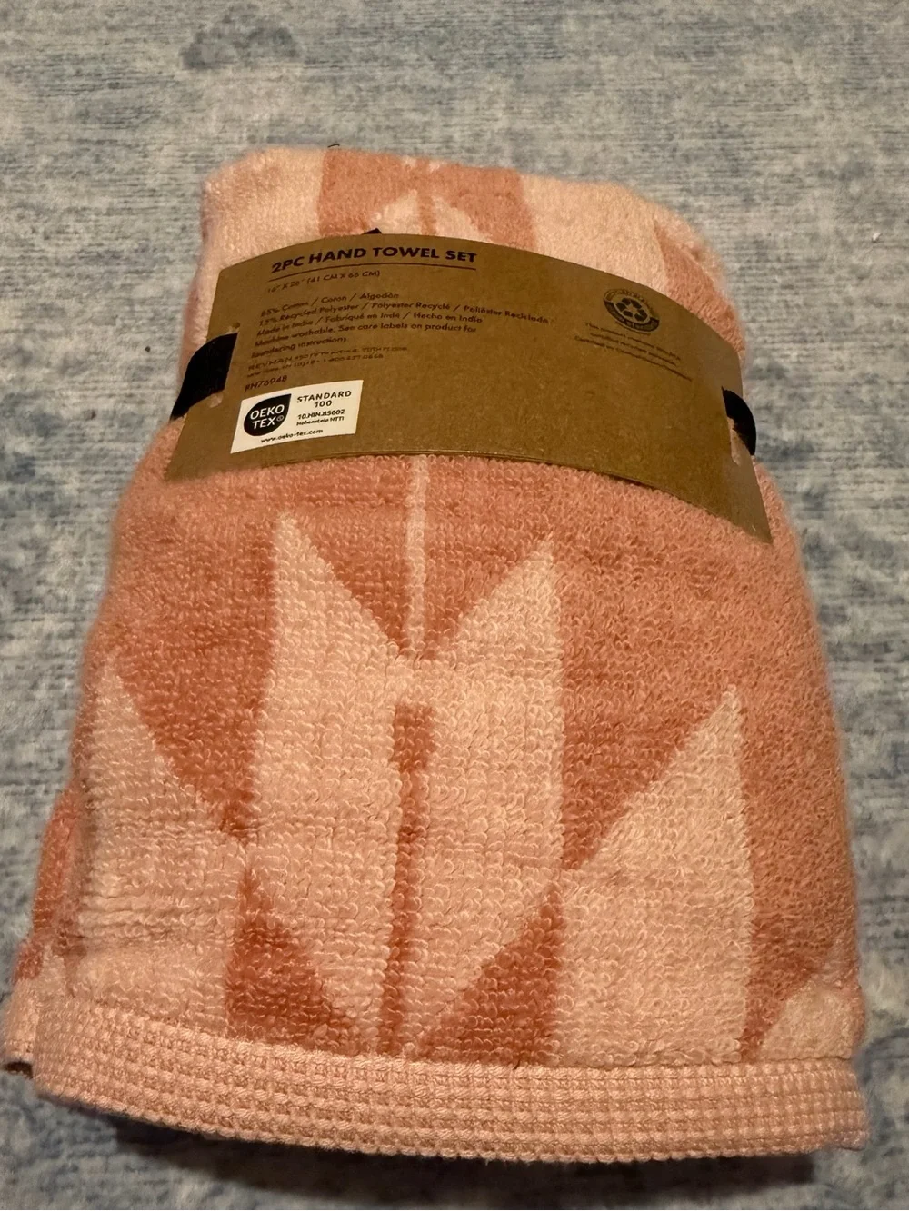Wrangler Quick-Dry Pink Aztec Hand Towel - 2pc